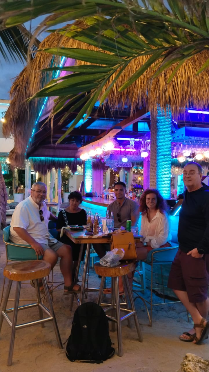Boracay beach bar with lanterns