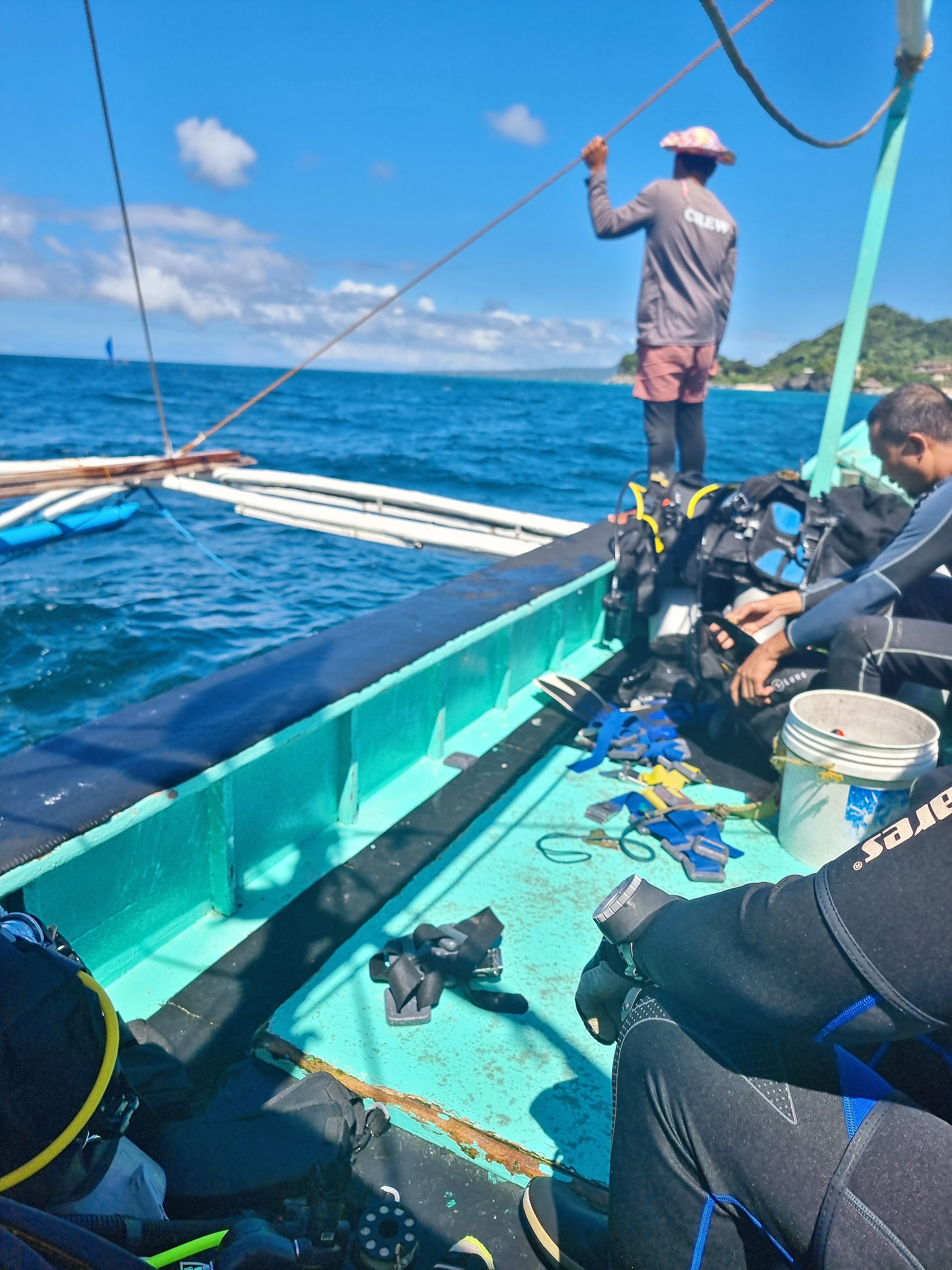 Scuba diving underwater