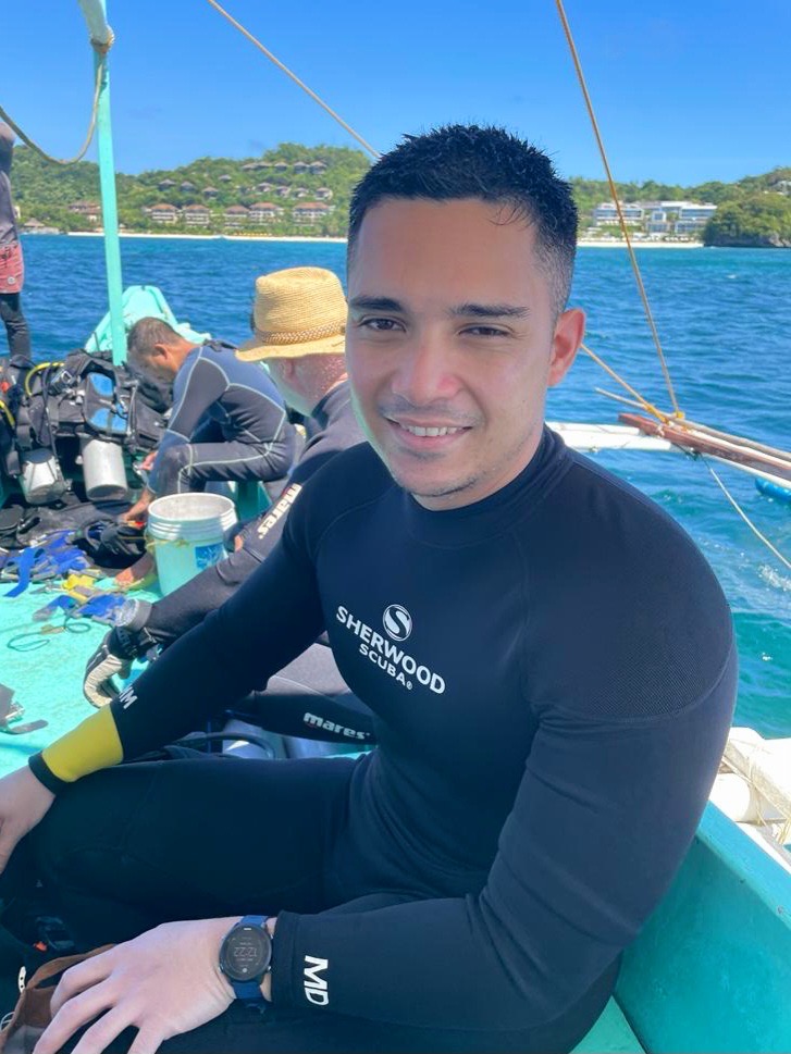 Scuba diving close-up